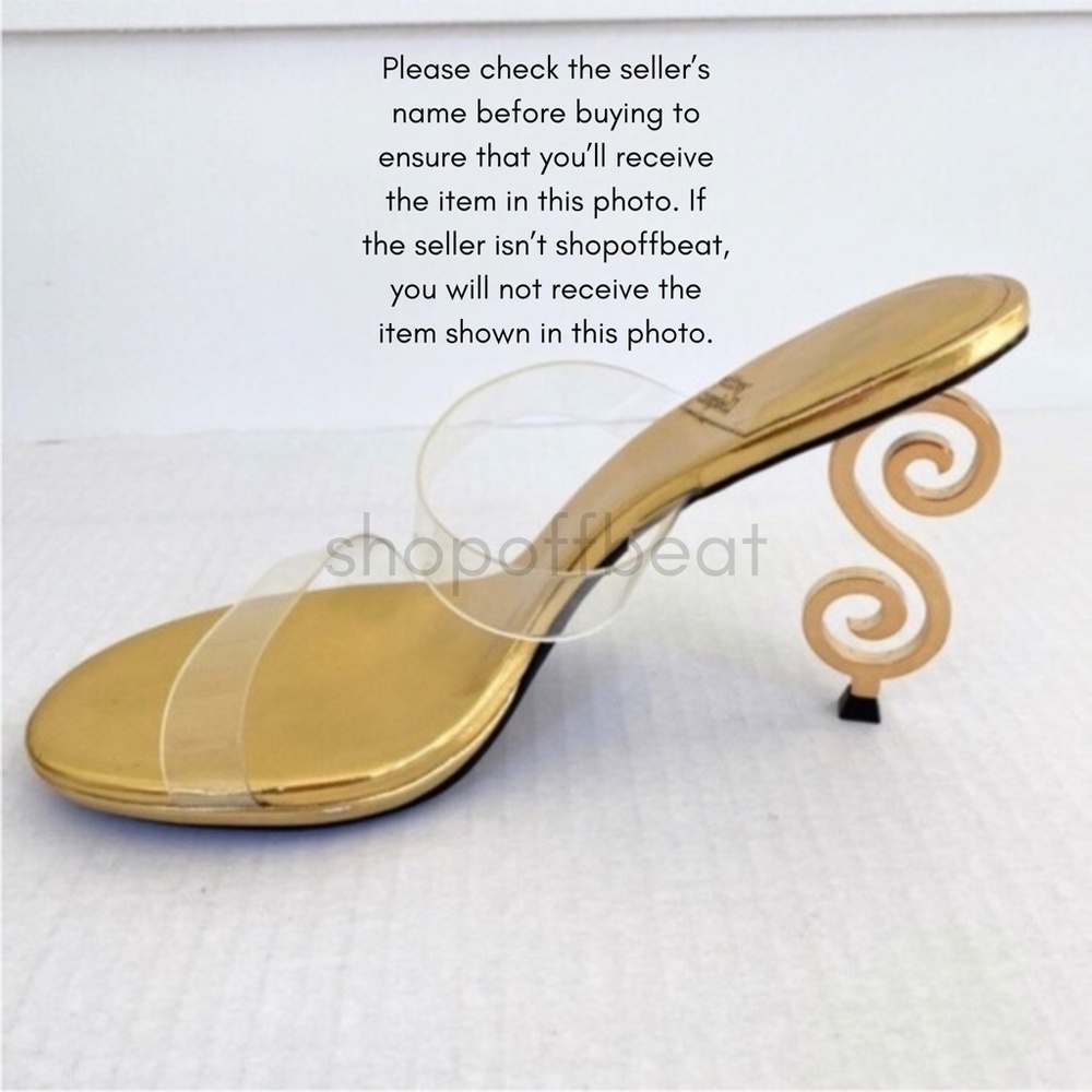 NEW Jeffrey Campbell Deity Sandal Clear Gold 11 - Picture 8 of 16